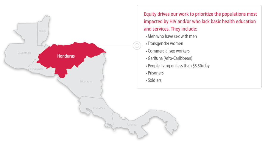 honduras map with statistics for siempre unidos